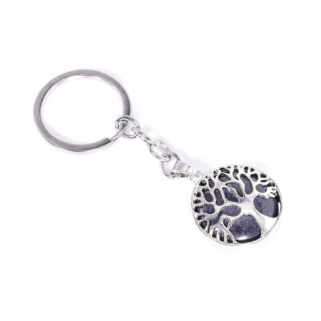 Breloc Arborele Vietii cu piatra soarelui albastra [3]