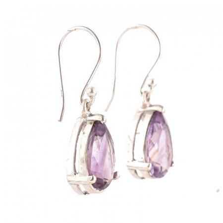 Cercei argint lungi cu pietre ametist natural [1]