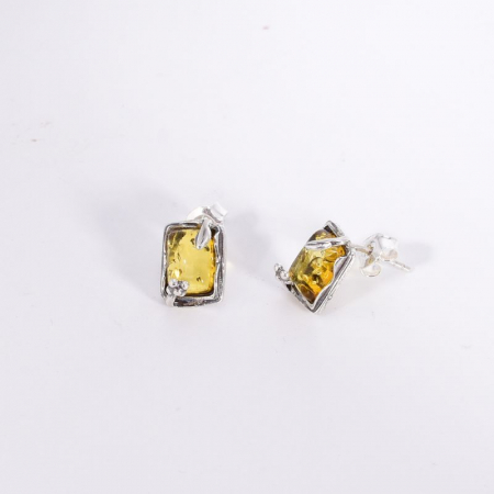 Cercei argint boho-chic cu chihlimbar galben [3]