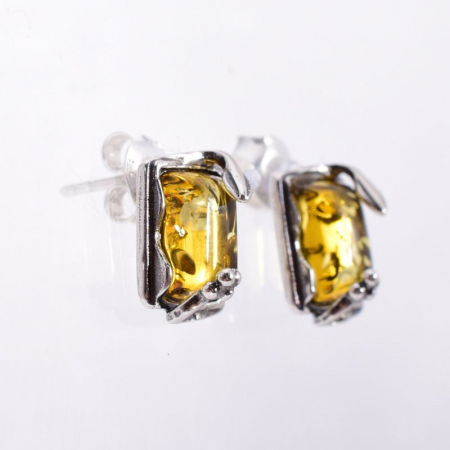 Cercei argint boho-chic cu chihlimbar galben [1]