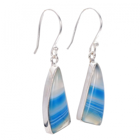 Cercei argint cu agat albastru Ecoul Oceanului [2]