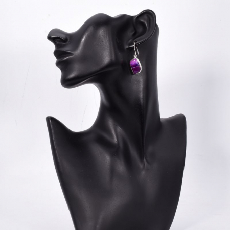 Cercei argint cu agat violet Vis de Lavanda [1]