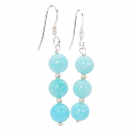 Cercei argint cu amazonit margele [3]