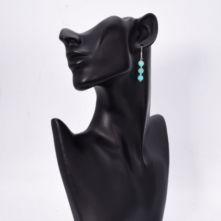 Cercei argint cu amazonit margele [1]