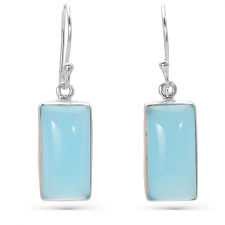 Cercei argint cu calcedonia Briza Oceanului [0]