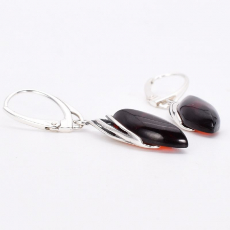 Cercei argint cu chihlimbar cherry marchiz Noblesse [2]