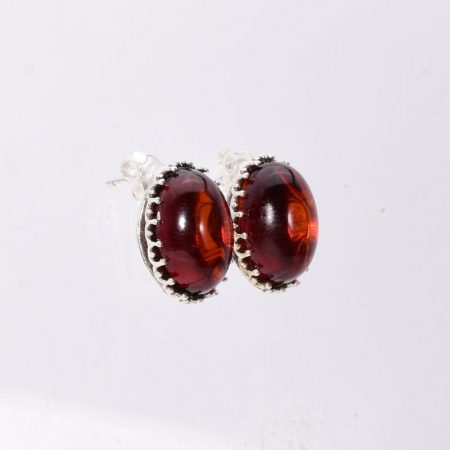 Cercei argint cu chihlimbar cherry Scarlet [3]