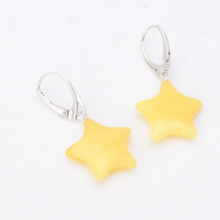 Cercei argint cu chihlimbar galben Astralis [3]