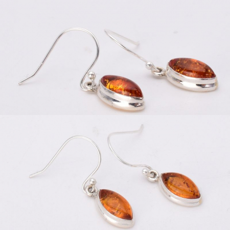 Cercei argint cu chihlimbar marchiz Soleil Antic [3]