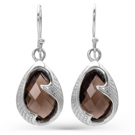 Cercei argint cu cuart fumuriu unicat [0]