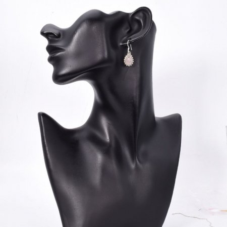 Cercei argint cu cuart roz Lacrima Zorilor [1]