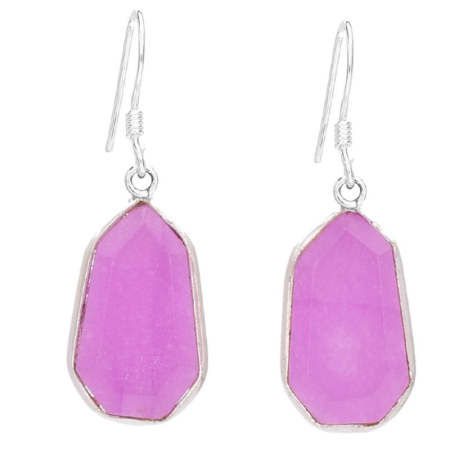 Bijuterii pietre semipretioase - Cercei argint cu jad Gradina de Lavanda