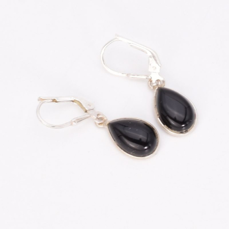 Cercei argint cu onix, tortita leverback [3]