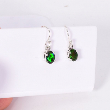 Cercei argint cu opal negru etiopian [1]