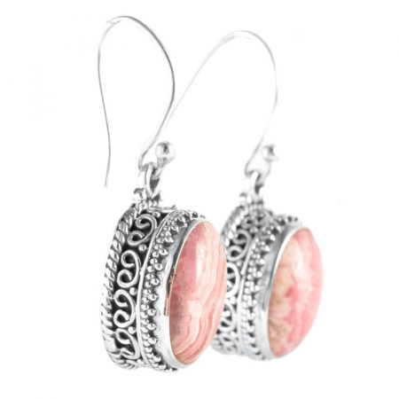 Cercei argint filigran cu piatra rodocrozit [1]