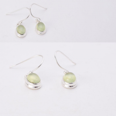 Cercei argint cu prehnit Gradina Zen [3]