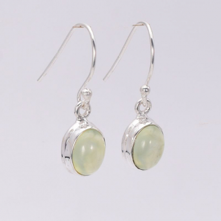Cercei argint cu prehnit Gradina Zen [2]