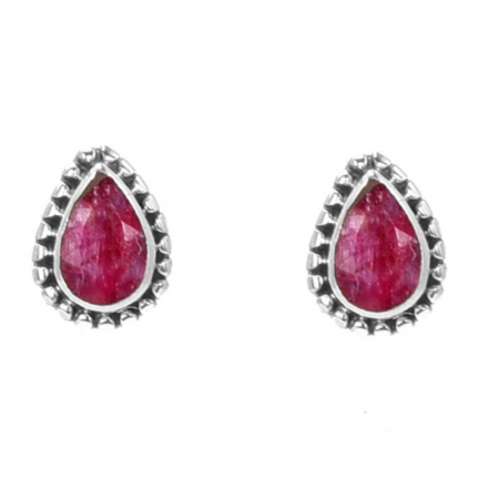 Cercei argint cu rubin Micile Comori [0]