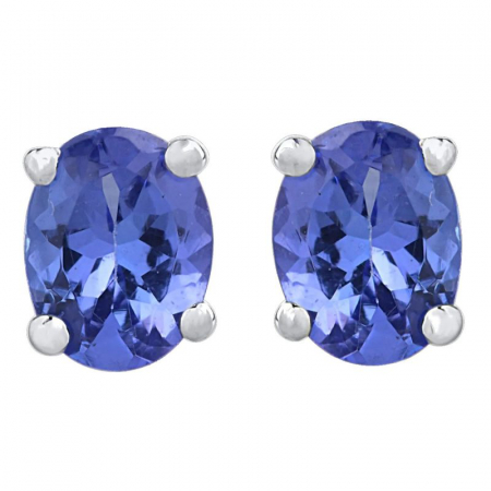 Cercei argint cu tanzanit, mici pe ureche [0]