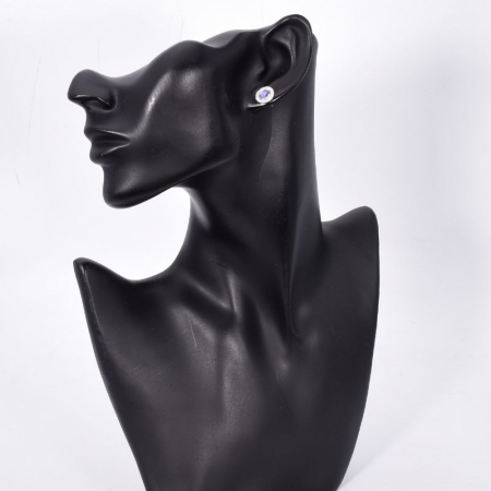 Cercei argint cu tanzanit natural si CZ [1]