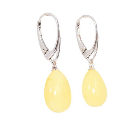 Cercei argint cu tortita chihlimbar galben-unt [1]