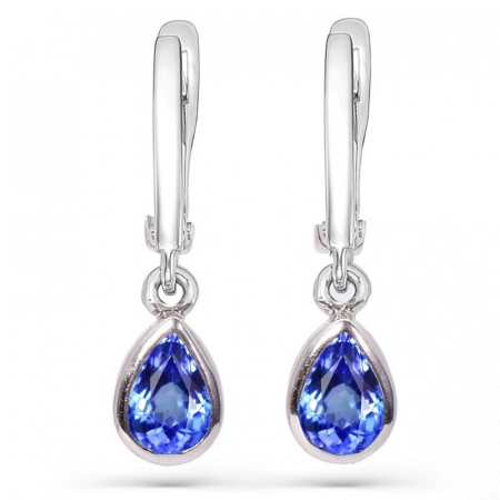 Cercei argint cu tortita si pietre tanzanit natural [0]