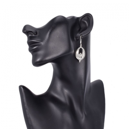 Cercei argint lungi model floral rawa [2]