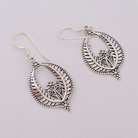 Cercei argint lungi model floral rawa [3]