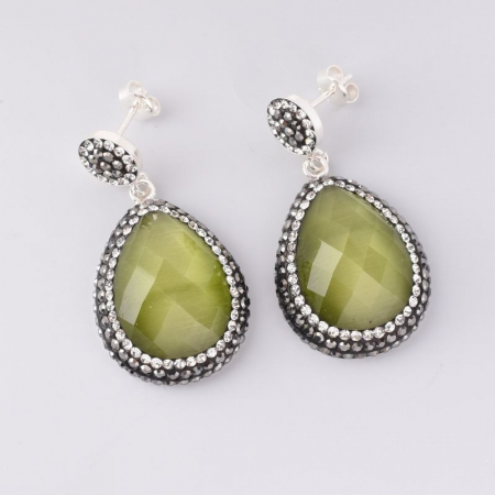 cercei-argint-ochi-de-pisica-verde-hematit-cz [4]