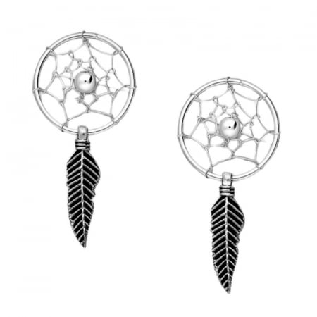 Cercei argint cu pietre - Cercei argint patinat Dream Catcher