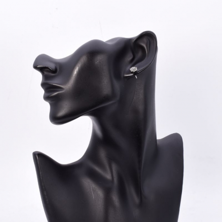 Cercei argint patinat - Floare de Lotus [1]