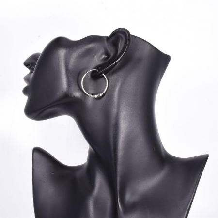 Cercei argint rotunzi creole model Bali [3]