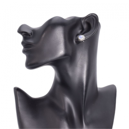 Cercei argint Soare cu piatra lunii [2]