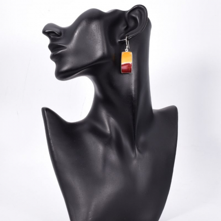 Cercei argint statement cu jasp mookait Ciocolata Duo [1]