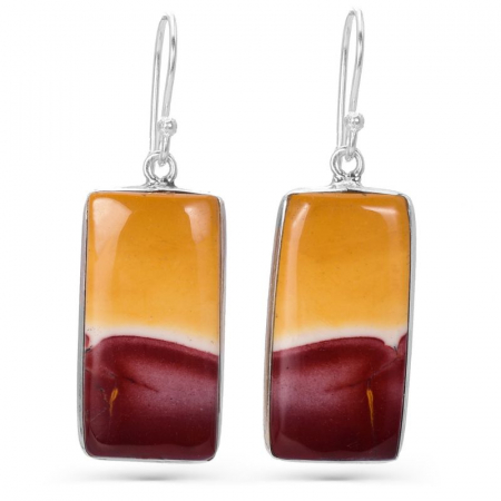 Cercei argint statement cu jasp mookait Ciocolata Duo [0]