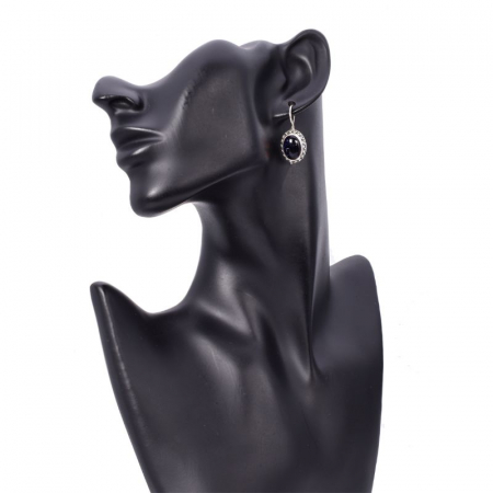 Cercei argint cu tortita, goldstone albastru [1]