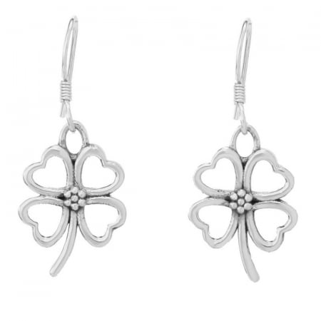Cercei din argint Trifoi cu 4 Foi