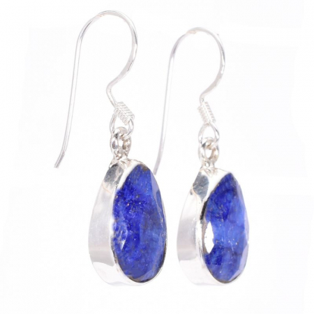 Cercei cu radacina de safir albastru forma para [1]