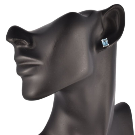 Cercei cu topaz dreptunghiular din argint [2]