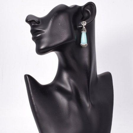 Cercei de argint cu agat albastru aqua Gelato [1]