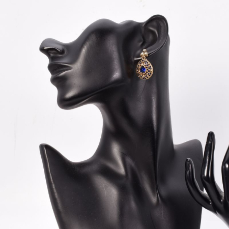 Cercei de argint cu CZ albastru, para Regina Anatoliei [1]