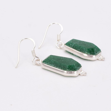 Cercei de argint cu jad verde [2]
