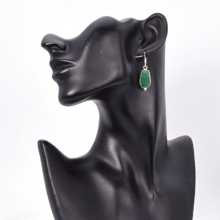 Cercei de argint cu jad verde [1]
