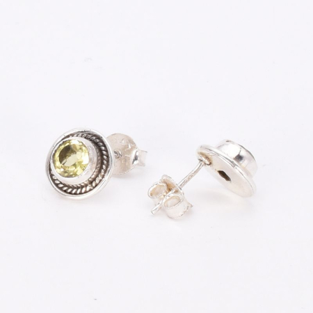 Cercei argint cu topaz lemon [2]
