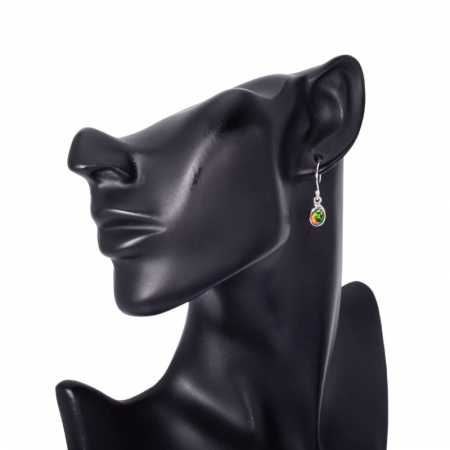 Cercei opal etiopian negru Sarutul de Foc [2]