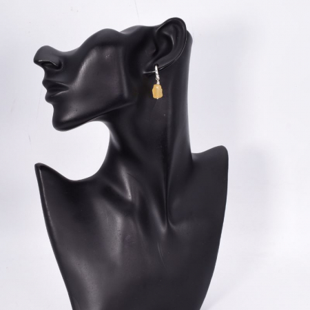 Cercei din argint cu citrin brut [1]