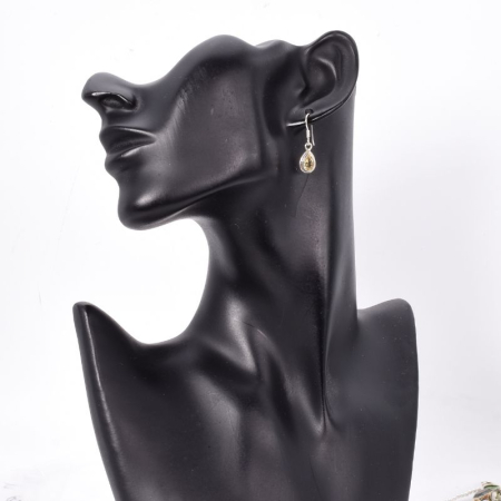 Cercei lungi de argint cu citrin para, fatetat [1]