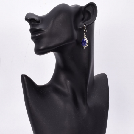 Cercei safir albastru para in rame argint [1]