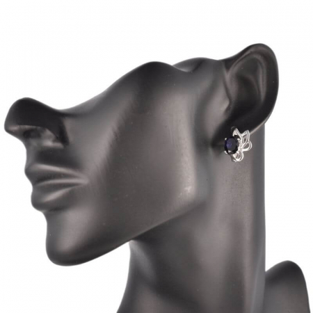 cercei-safir-natural-din-argint-model-floral [2]