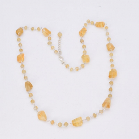 Colier argint cu citrin, forme neregulate [3]
